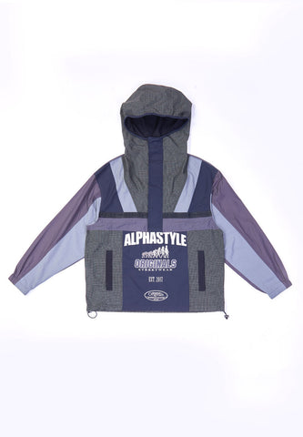 Alphastyle Hooded Anorak Black