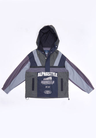 Alphastyle Hooded Anorak Black