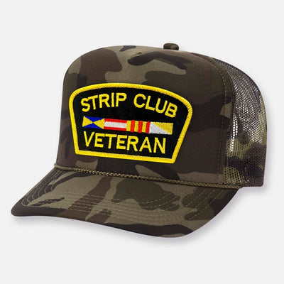 Strip Club Veteran Curved Bill Patch Hat