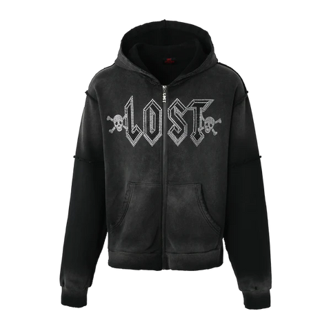 Lost Intricacy - Black Washed Hoody Set