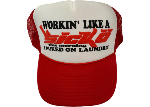 Sicko Laundry Trucker Hat (RED)