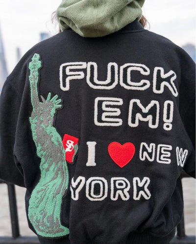 Supreme Tourist Varsity Jacket I Love New York