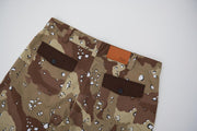 Flare - Washed Camo Flare Twill Pants Desert