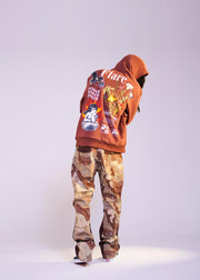 Flare - Washed Camo Flare Twill Pants Desert