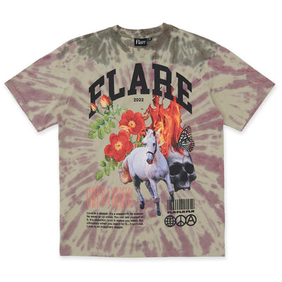Flare - Love Is A Weapon T Shirt Tie Dye