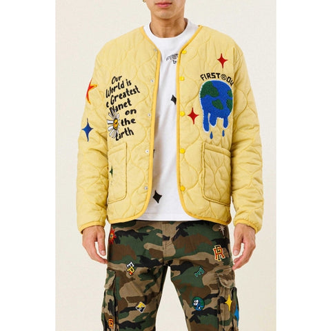First Row - Planet Earth Quilted Liner Jacket