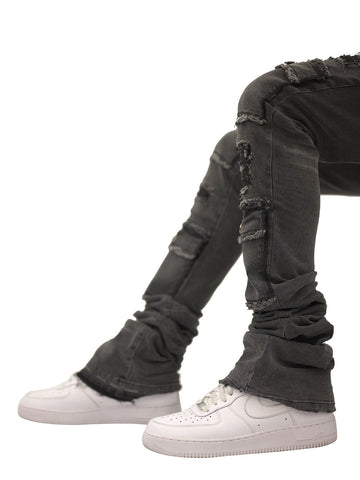 Doctrine Super Stacked Jeans Savant Black