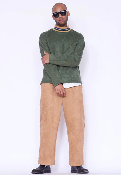 Alphastyle Diya Vegan Suede Turtleneck